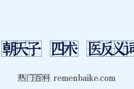 朝天子·四术·医反义词是什么意思的图片